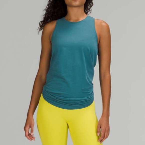 Lululemon All Tied Up Tank Top *Pima Cotton Capture Blue - Picture 2 of 6